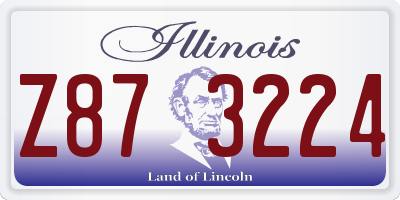 IL license plate Z873224