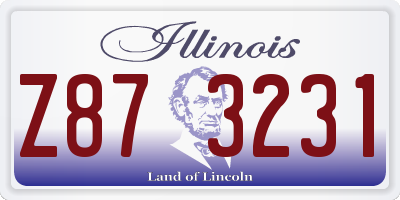 IL license plate Z873231