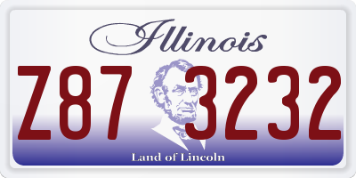 IL license plate Z873232
