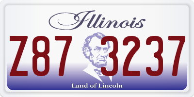 IL license plate Z873237