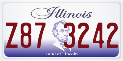 IL license plate Z873242