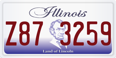 IL license plate Z873259