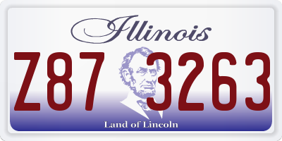 IL license plate Z873263