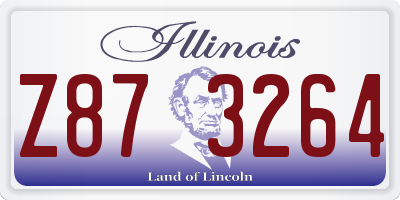 IL license plate Z873264