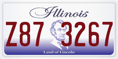IL license plate Z873267