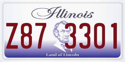 IL license plate Z873301