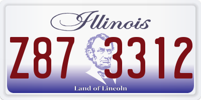 IL license plate Z873312