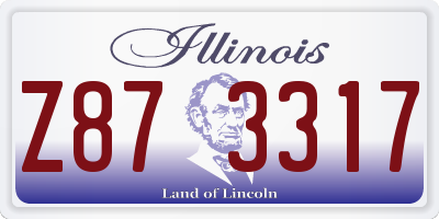 IL license plate Z873317