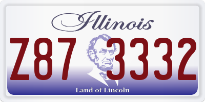 IL license plate Z873332