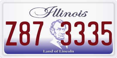 IL license plate Z873335