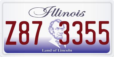 IL license plate Z873355