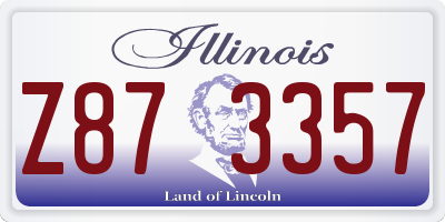 IL license plate Z873357