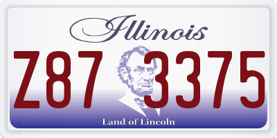 IL license plate Z873375
