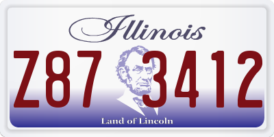 IL license plate Z873412