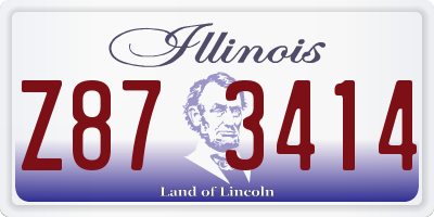 IL license plate Z873414