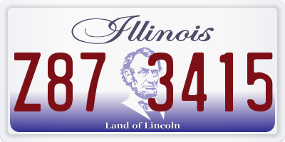 IL license plate Z873415