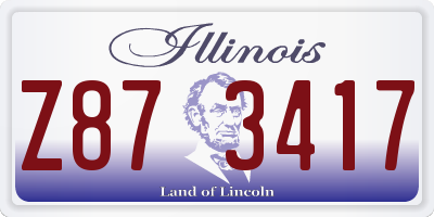 IL license plate Z873417