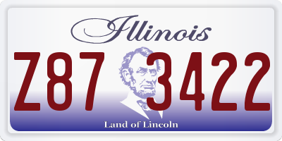 IL license plate Z873422