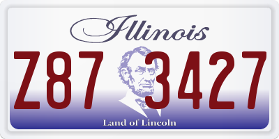 IL license plate Z873427