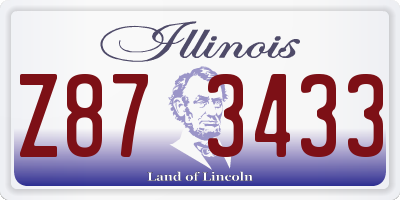 IL license plate Z873433