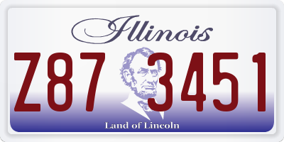 IL license plate Z873451