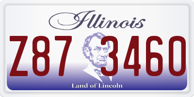IL license plate Z873460