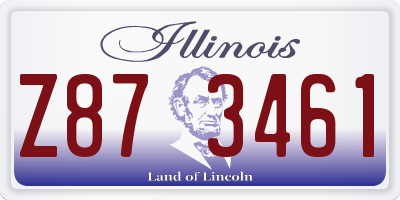 IL license plate Z873461