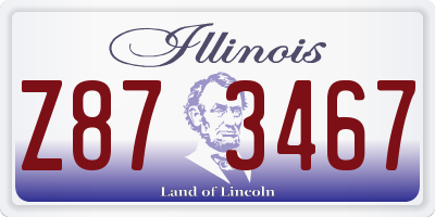 IL license plate Z873467