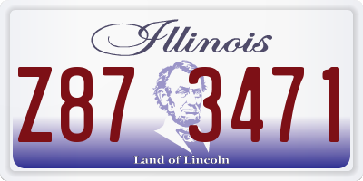 IL license plate Z873471