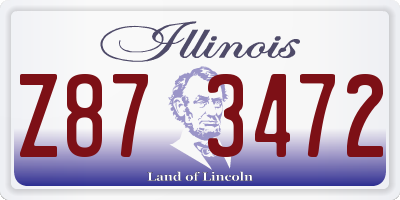 IL license plate Z873472