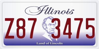IL license plate Z873475