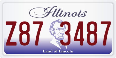 IL license plate Z873487