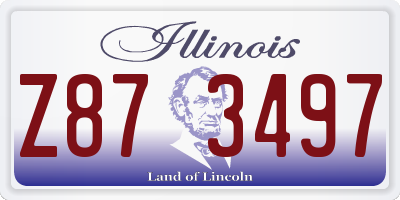IL license plate Z873497