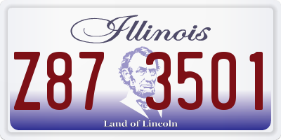 IL license plate Z873501