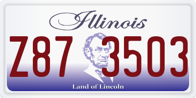 IL license plate Z873503