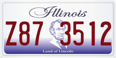IL license plate Z873512