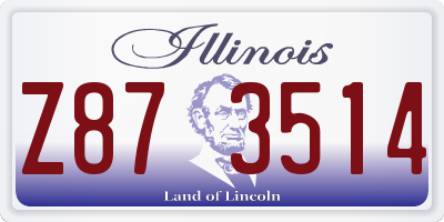 IL license plate Z873514