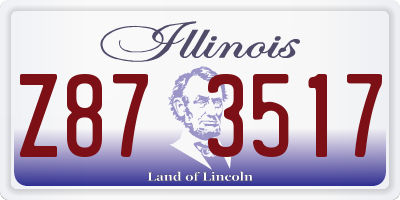 IL license plate Z873517