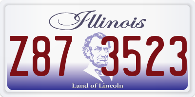 IL license plate Z873523