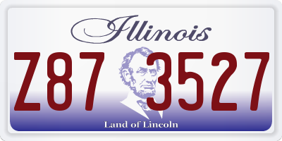 IL license plate Z873527