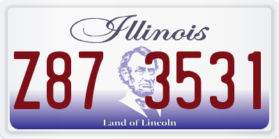 IL license plate Z873531