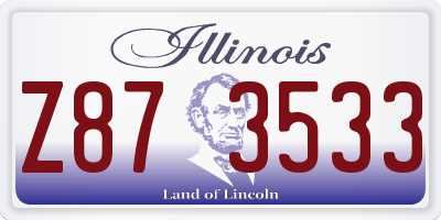 IL license plate Z873533