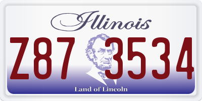 IL license plate Z873534
