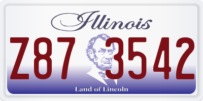 IL license plate Z873542