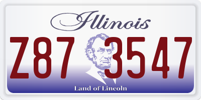 IL license plate Z873547