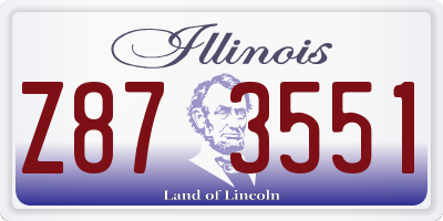IL license plate Z873551