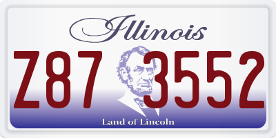 IL license plate Z873552