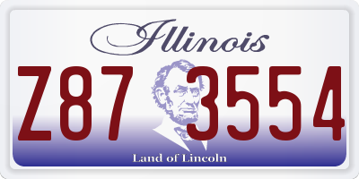 IL license plate Z873554