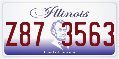 IL license plate Z873563