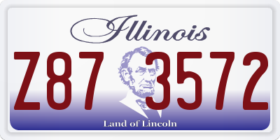 IL license plate Z873572